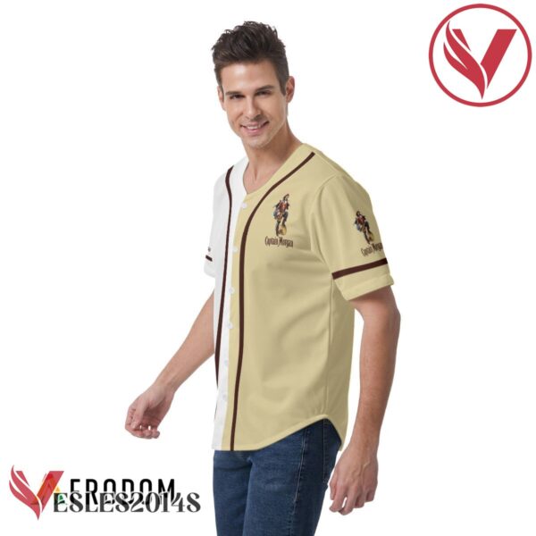White Beige Captain Morgan Baseball Jersey, Perfect Gifts For Fans - Vesles2014S 3