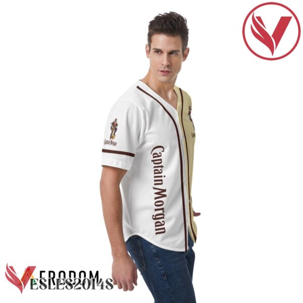 White Beige Captain Morgan Baseball Jersey, Perfect Gifts For Fans - Vesles2014S 4