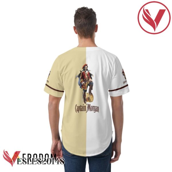 White Beige Captain Morgan Baseball Jersey, Perfect Gifts For Fans - Vesles2014S 5