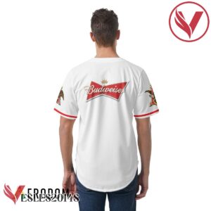 White Budweiser Beer Baseball Jersey, Perfect Gifts For Fans - Vesles2014S 5