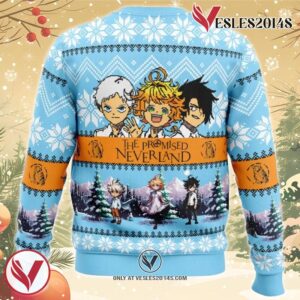 White Christmas The Promised Neverland Ugly Christmas Sweater, Unique Christmas Gift For Fans - Vesles2014S 1