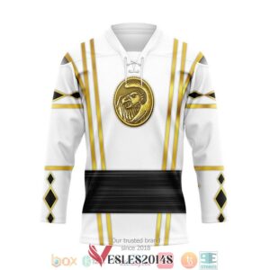 White Falcon Ninja Mighty Morphin Power Rangers Ninjetti Hockey Jersey Shirt, Trending Gifts For Fans - Vesles2014s