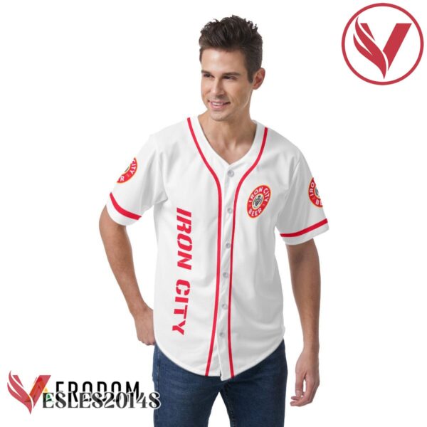 White Iron City Beer Baseball Jersey, Perfect Gifts For Fans - Vesles2014S 2