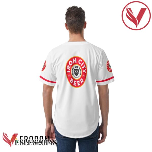White Iron City Beer Baseball Jersey, Perfect Gifts For Fans - Vesles2014S 5
