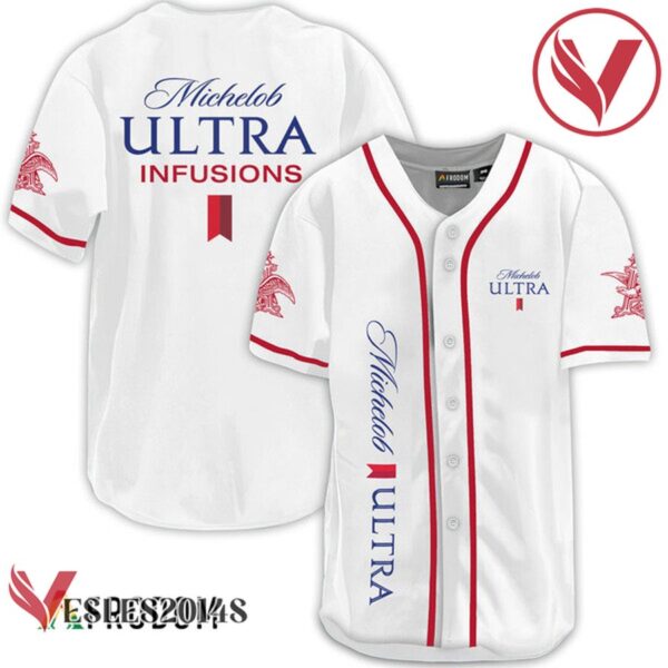 White Michelob Ultra Baseball Jersey, Perfect Gifts For Fans - Vesles2014S 10