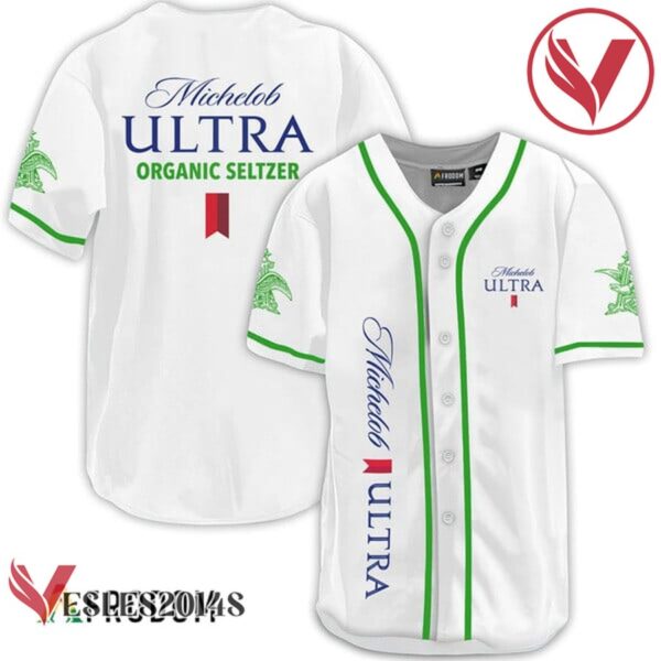 White Michelob Ultra Baseball Jersey, Perfect Gifts For Fans - Vesles2014S 5