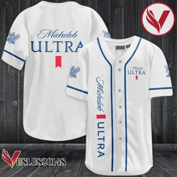 White Michelob Ultra Baseball Jersey, Perfect Gifts For Fans - Vesles2014S