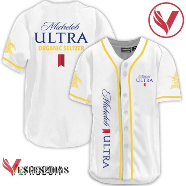 White Michelob Ultra Baseball Jersey, Perfect Gifts For Fans - Vesles2014S 7
