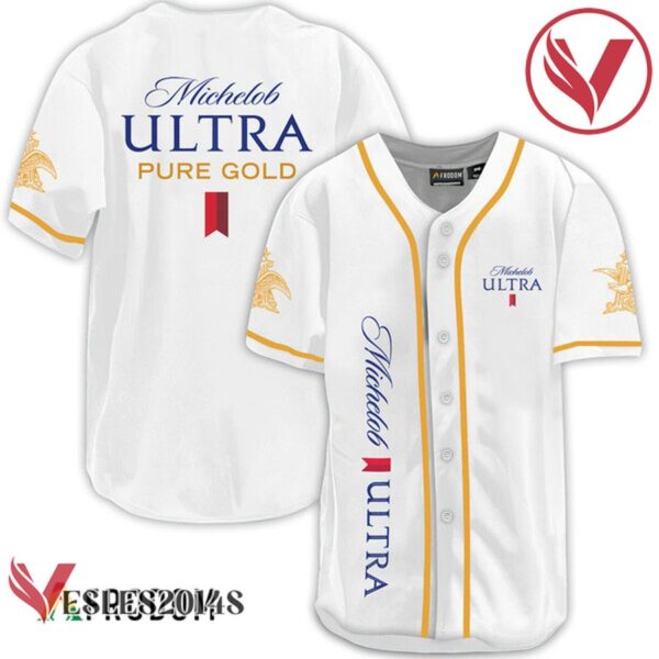 White Michelob Ultra Baseball Jersey, Perfect Gifts For Fans - Vesles2014S 9