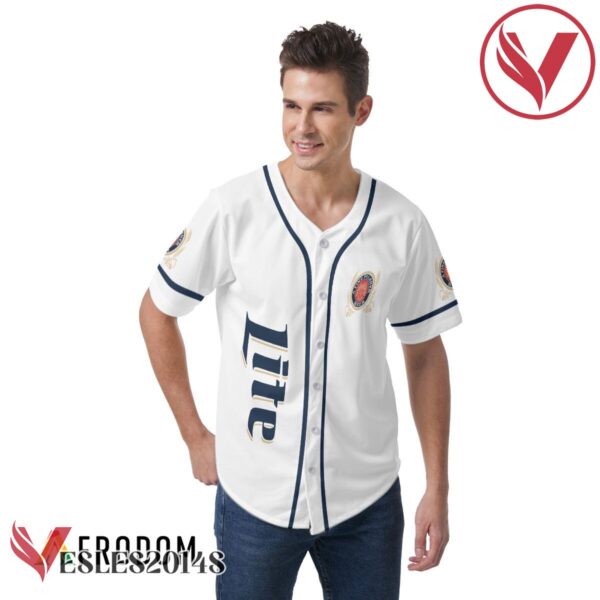 White Miller Lite Baseball Jersey, Perfect Gifts For Fans - Vesles2014S 2