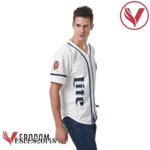 White Miller Lite Baseball Jersey, Perfect Gifts For Fans - Vesles2014S 4