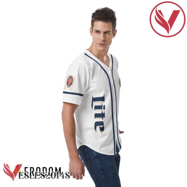 White Miller Lite Baseball Jersey, Perfect Gifts For Fans - Vesles2014S 4