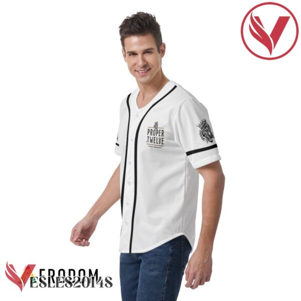 White Proper No. Twelve Irish Whiskey Baseball Jersey, Perfect Gifts For Fans - Vesles2014S 3