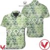 White Seamless Ethnic Pattern Monstera Leaf Hawaiian Shirt, Unique Gifts For Friends - Vesles2014S 1
