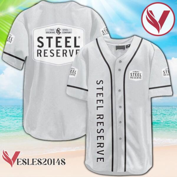 White Steel Reserve Baseball Jersey, Perfect Gifts For Fans - Vesles2014S