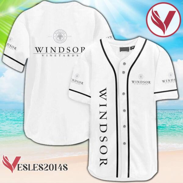 White Windsor Vineyards Wine Baseball Jersey, Perfect Gifts For Fans - Vesles2014S