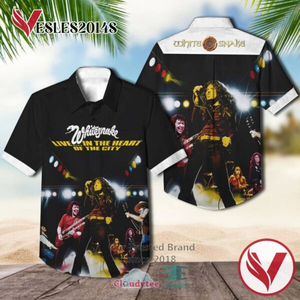 Whitesnake Live In The Heart Of The City 1980 Casual Hawaiian Shirt, Best Gifts For Summer Vesles2014S 1