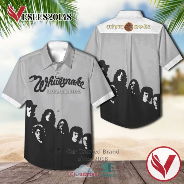 Whitesnake Ready An' Willing 1980 Casual Hawaiian Shirt, Best Gifts For Summer Vesles2014S 1