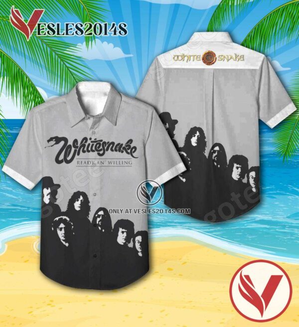 Whitesnake Ready An’ Willing Album Cover Hawaiian Shirt, Unique Gifts For Music Lovers - Vesles2014S