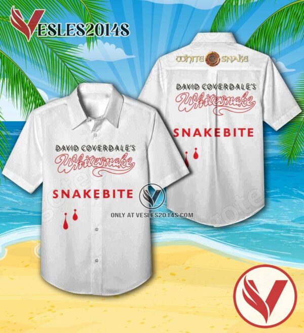 Whitesnake Snakebite Album Cover Hawaiian Shirt, Unique Gifts For Music Lovers - Vesles2014S