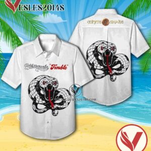 Whitesnake Trouble Album Cover White Hawaiian Shirt, Unique Gifts For Music Lovers - Vesles2014S