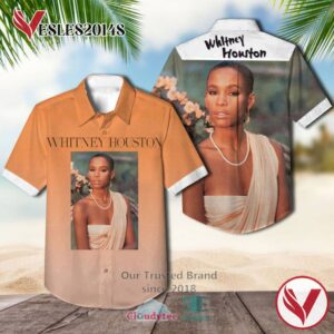 Whitney Houston 1985 Albums Hawaiian Shirt, Best Gift For Music Lovers Vesles2014S