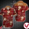 Whitney Houston Brown Tropical Floral White Hawaiian Shirt, Unique Gifts For Friends - Vesles2014S 1