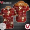 Whitney Houston Hawaiian Graphic Print Short Sleeve Hawaiian Casual Shirt Vesles2014S