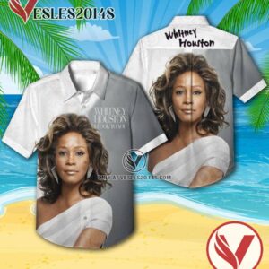 Whitney Houston I Look To You Album Cover Hawaiian Shirt, Unique Gifts For Music Lovers - Vesles2014S