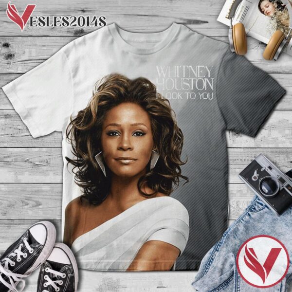 Whitney Houston I Look To You Album Cover Shirt, Perfect Gifts For Music Lovers - Vesles2014S