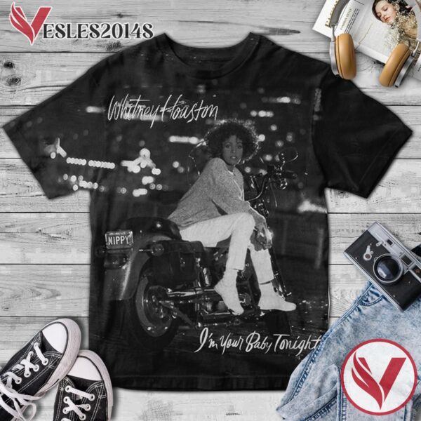 Whitney Houston I'm Your Baby Tonight Album Cover Shirt, Perfect Gifts For Music Lovers - Vesles2014S