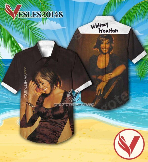 Whitney Houston Just Whitney Album Cover Hawaiian Shirt, Unique Gifts For Music Lovers - Vesles2014S