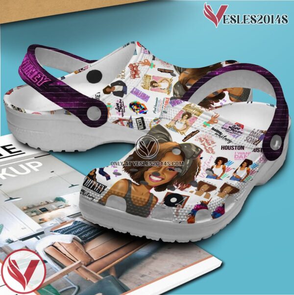 Whitney Houston Music Crocs Crocband Clogs Shoes, Unique Gifts For Fans - Vesles2014S 3