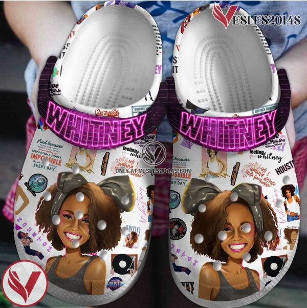 Whitney Houston Music Crocs Crocband Clogs Shoes, Unique Gifts For Fans - Vesles2014S