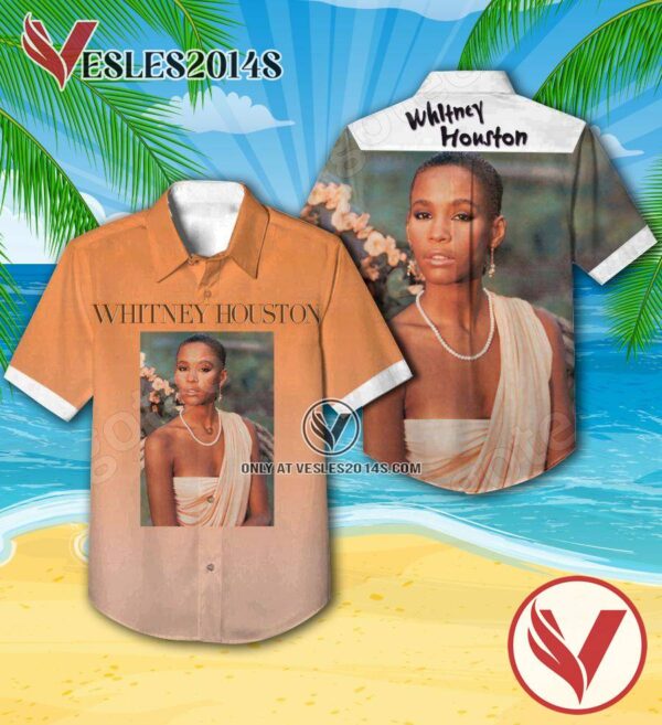 Whitney Houston The Debut Studio Album Cover Hawaiian Shirt, Unique Gifts For Music Lovers - Vesles2014S