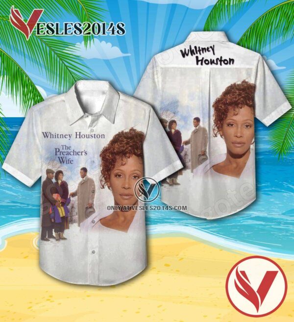 Whitney Houston The Preacher’s Wife Album Cover Hawaiian Shirt, Unique Gifts For Music Lovers - Vesles2014S