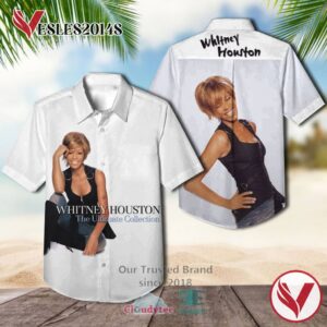 Whitney Houston The Ultimate Collection Albums Hawaiian Shirt, Best Gift For Music Lovers Vesles2014S