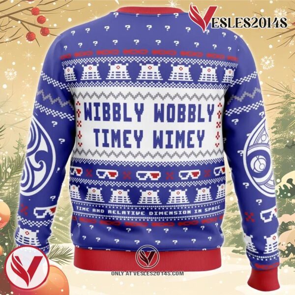 Wibbly Wobbly Doctor Who Ugly Christmas Sweater, Unique Christmas Gift For Fans - Vesles2014S 1