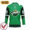 Wild St. Patrick's Day Custom Name Custom Number Hockey Jersey, Trending Gifts For Fans - Vesles2014s