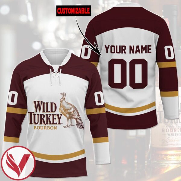 Wild Turkey Bourbon Personalized Hockey Jersey, Trending Gifts For Fans - Vesles2014s