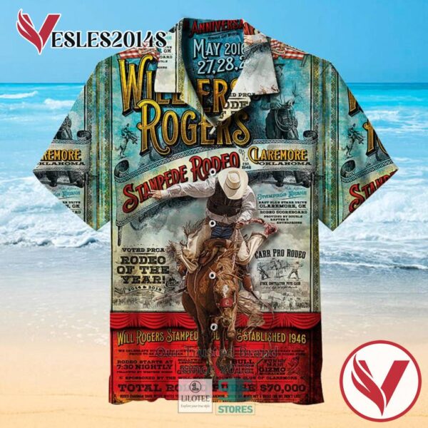 Will Rogers Stampede Rodeo Casual Hawaiian Shirt, Best Gifts For Summer Vesles2014S 1