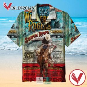 Will Rogers Stampede Rodeo Casual Hawaiian Shirt, Best Gifts For Summer Vesles2014S 3