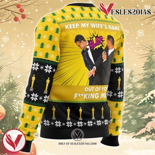Will Smith Slaps Chris Rock Meme Ugly Christmas Sweater, Unique Christmas Gift For Fans - Vesles2014S 2