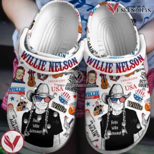 Willie Nelson Music Crocs Crocband Clogs Shoes, Unique Gifts For Fans Style 3 - Vesles2014S