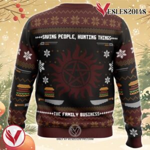 Winchester Christmas Supernatural Ugly Christmas Sweater, Unique Christmas Gift For Fans - Vesles2014S 1