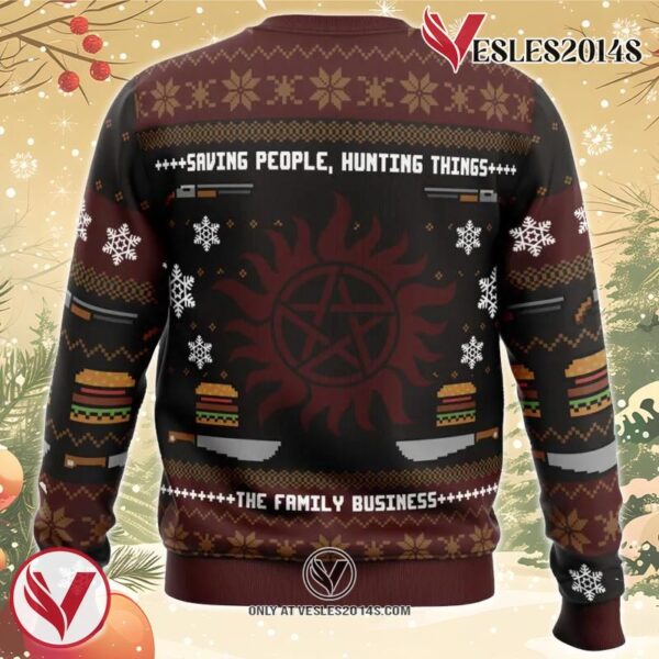 Winchester Christmas Supernatural Ugly Christmas Sweater, Unique Christmas Gift For Fans - Vesles2014S 1