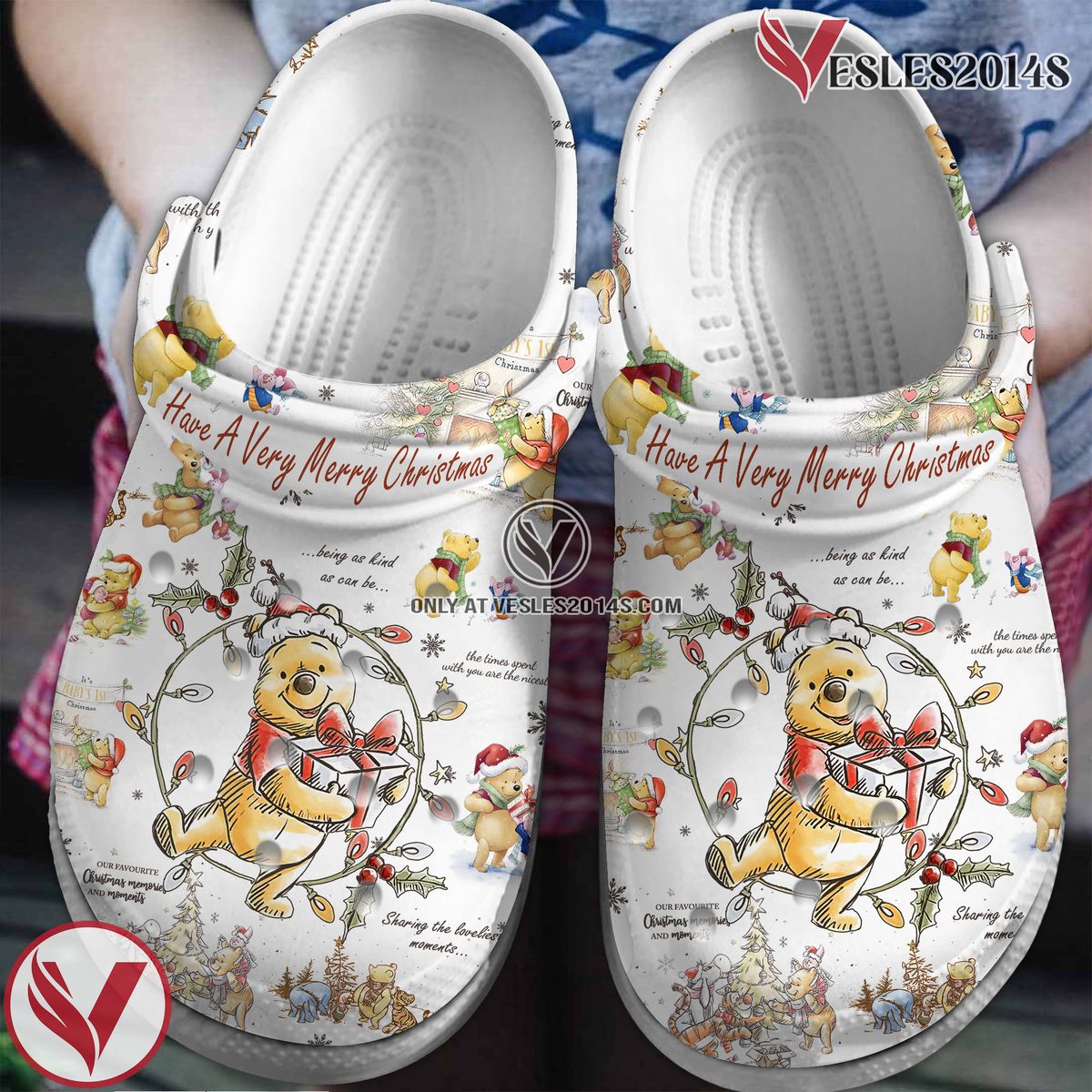 Winnie The Pooh Cartoon Crocs Crocband Clogs Shoes Comfortable For Men Women and Kids Style 3, Unique Gift From Vesles2014S