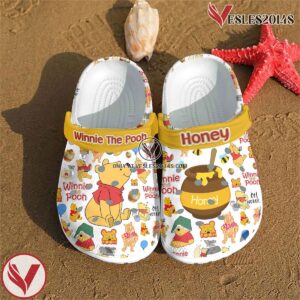 Winnie The Pooh Cartoon Crocs Crocband Clogs Shoes Comfortable For Men Women and Kids Style 7, Unique Gift From  Vesles2014S