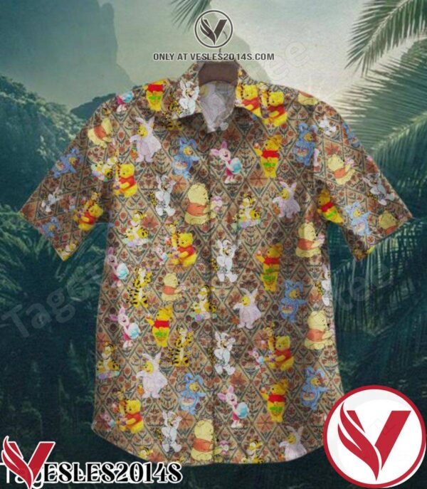 Winnie The Pooh Easter Hawaiian Shirt, Unique Gifts For Friends - Vesles2014S 1