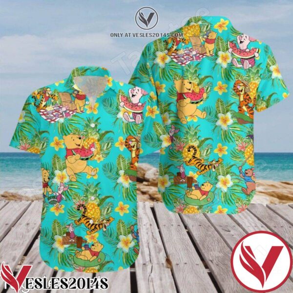 Winnie Tigger & Piglet Vacation Disney Cartoon Graphics Hawaiian Shirt And Short, Unique Gifts For Friends - Vesles2014S 1